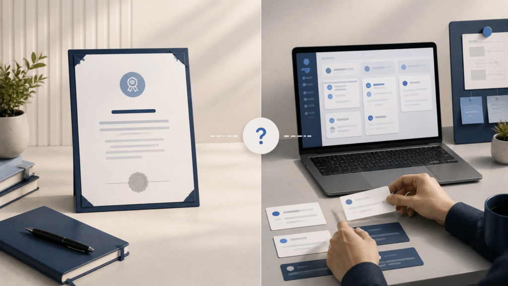 شهادة PMP أم خبرة عملية؟ السؤال الذي يسأله كل خريج جديد